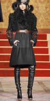 CHANEL 09PF Black Cashmere Belt Double Coat 36 38 シャネル ブラック カシミア ベルト ダブル コート 即発