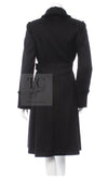 CHANEL 09PF Black Cashmere Belt Double Coat 36 38 シャネル ブラック カシミア ベルト ダブル コート 即発