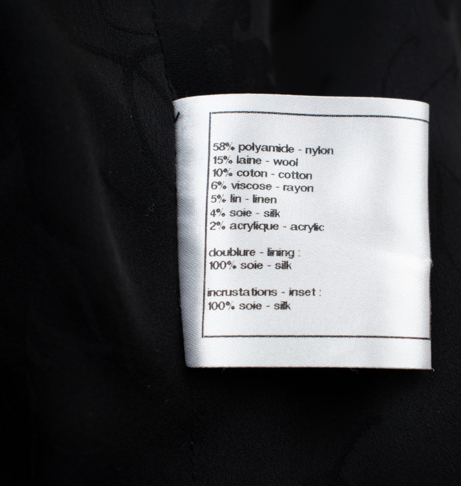 CHANEL 13A Black Metallic Tweed Coat 42 シャネル ブラック メタリック ツイード コート 即発