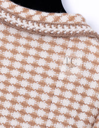 CHANEL 00A Beige Cream Wool Alpaca Mohair Jacket Coat 38 シャネル ベージュ クリーム ウール アルパカ モヘア ジャケット コート 即発