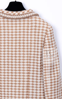 CHANEL 00A Beige Cream Wool Alpaca Mohair Jacket Coat 38 シャネル ベージュ クリーム ウール アルパカ モヘア ジャケット コート 即発