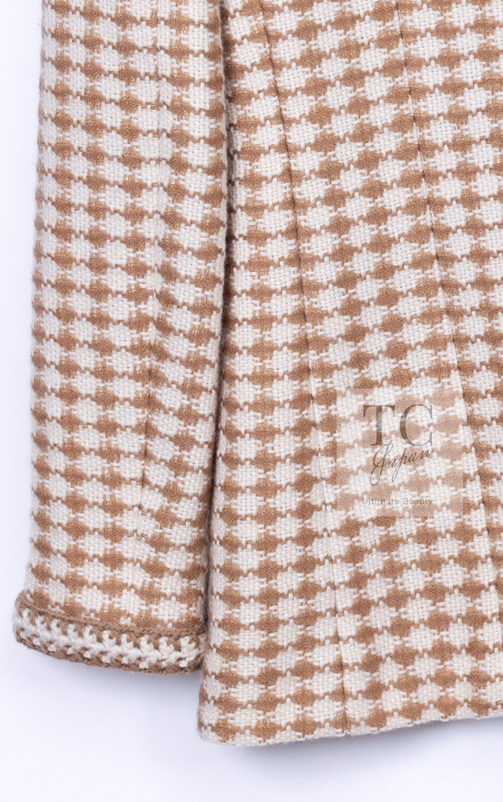 CHANEL 00A Beige Cream Wool Alpaca Mohair Jacket Coat 38 シャネル ベージュ クリーム ウール アルパカ モヘア ジャケット コート 即発