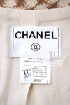CHANEL 00A Beige Cream Wool Alpaca Mohair Jacket Coat 38 シャネル ベージュ クリーム ウール アルパカ モヘア ジャケット コート 即発