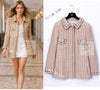 CHANEL 00A Beige Cream Wool Alpaca Mohair Jacket Coat 38 シャネル ベージュ クリーム ウール アルパカ モヘア ジャケット コート 即発