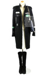 CHANEL 09A Black Green Wool Silk Long Jacket Coat 36 シャネル ブラック グリーン ウール シルク ロング ジャケット コート 即発