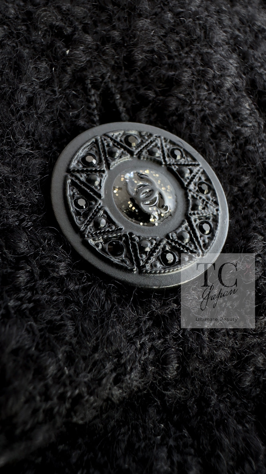 CHANEL 09A Black Green Wool Silk Long Jacket Coat 36 シャネル ブラック グリーン ウール シルク ロング ジャケット コート 即発