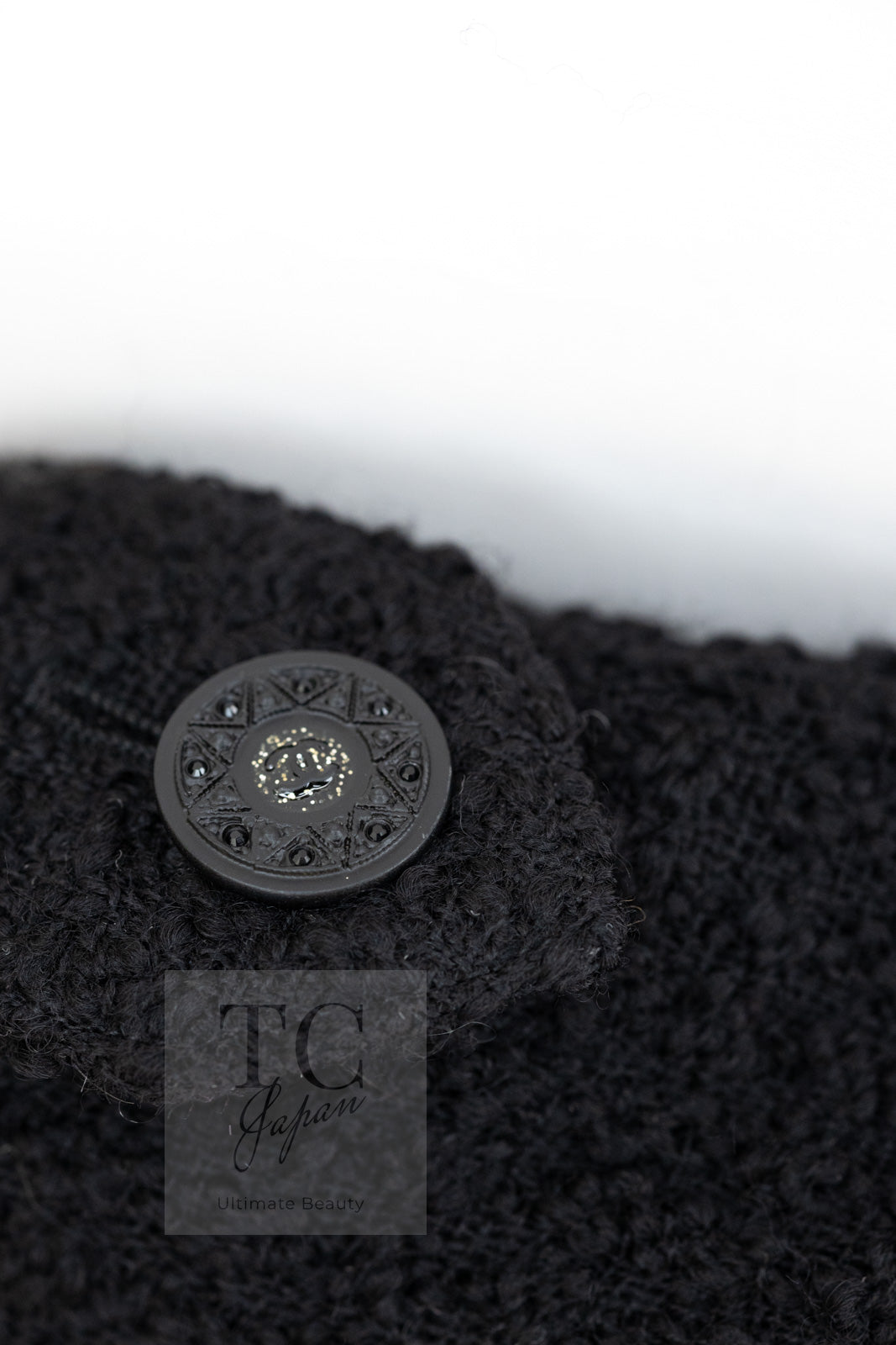 CHANEL 09A Black Green Wool Silk Long Jacket Coat 36 シャネル ブラック グリーン ウール シルク ロング ジャケット コート 即発