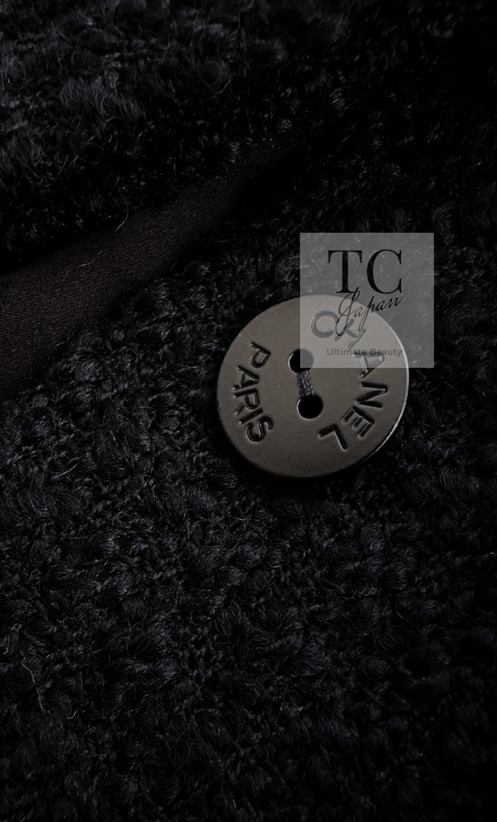 CHANEL 09A Black Green Wool Silk Long Jacket Coat 36 シャネル ブラック グリーン ウール シルク ロング ジャケット コート 即発