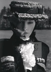 CHANEL 09A Black Green Wool Silk Long Jacket Coat 36 シャネル ブラック グリーン ウール シルク ロング ジャケット コート 即発