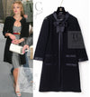 CHANEL 05A Black Bow Wool Long Coat 40 シャネル ブラック リボン ウール ロング コート 即発