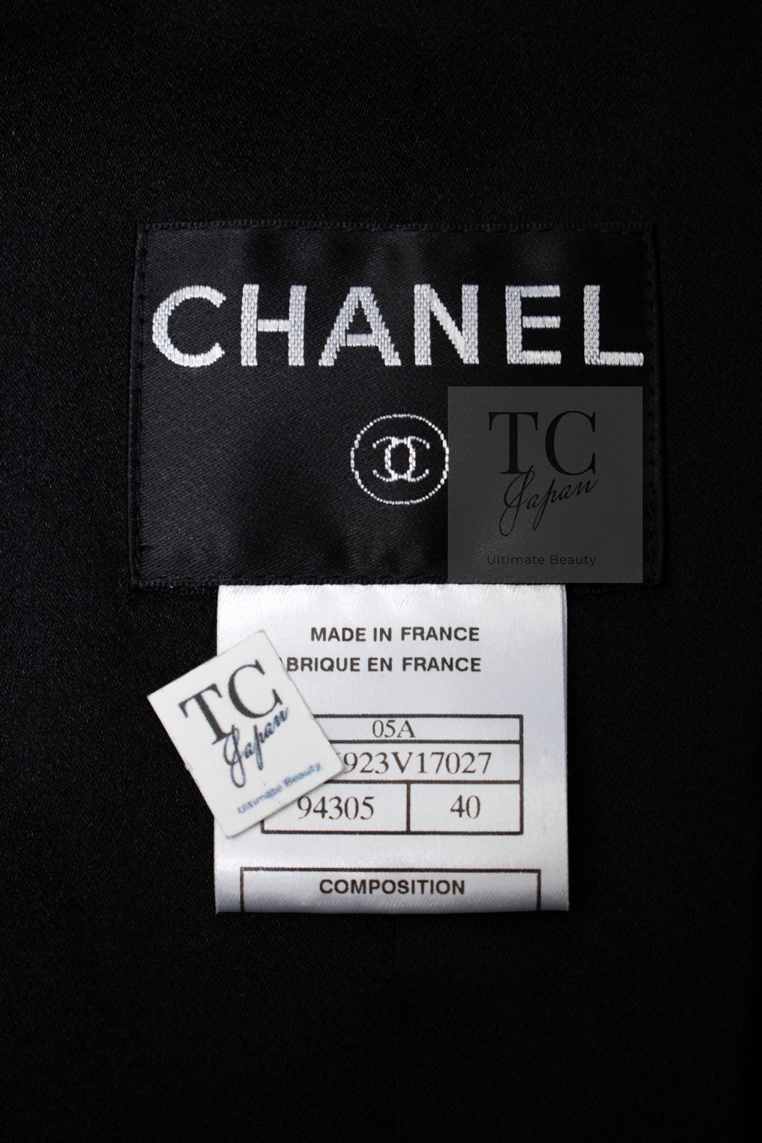 CHANEL 05A Black Bow Wool Long Coat 40 シャネル ブラック リボン ウール ロング コート 即発
