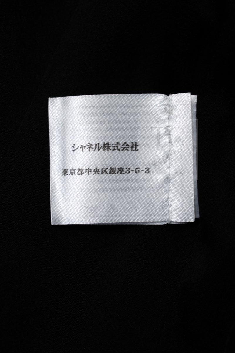 CHANEL 05A Black Bow Wool Long Coat 40 シャネル ブラック リボン ウール ロング コート 即発