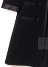 CHANEL 05A Black Bow Wool Long Coat 40 シャネル ブラック リボン ウール ロング コート 即発