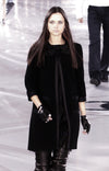 CHANEL 05A Black Bow Wool Long Coat 40 シャネル ブラック リボン ウール ロング コート 即発