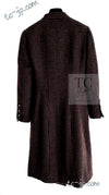 CHANEL 96A Vintage Brown Black Houndstooth Dress Coat 38 シャネル ヴィンテージ ブラウン ブラック 千鳥格子 ココボタン ワンピース コート 即発