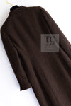 CHANEL 96A Vintage Brown Black Houndstooth Dress Coat 38 シャネル ヴィンテージ ブラウン ブラック 千鳥格子 ココボタン ワンピース コート 即発