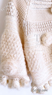 CHANEL 06A Ivory Creme Cashmere Mohair Cape Cardigan 38 46 48 50 シャネル カシミア モヘア アイボリー クリーム ポンチョ ケープ カーディガン 即発