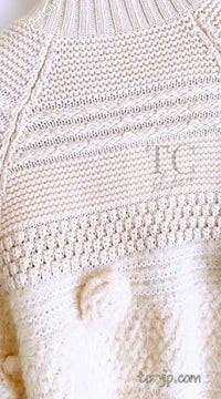 CHANEL 06A Ivory Creme Cashmere Mohair Cape Cardigan 38 46 48 50 シャネル カシミア モヘア アイボリー クリーム ポンチョ ケープ カーディガン 即発