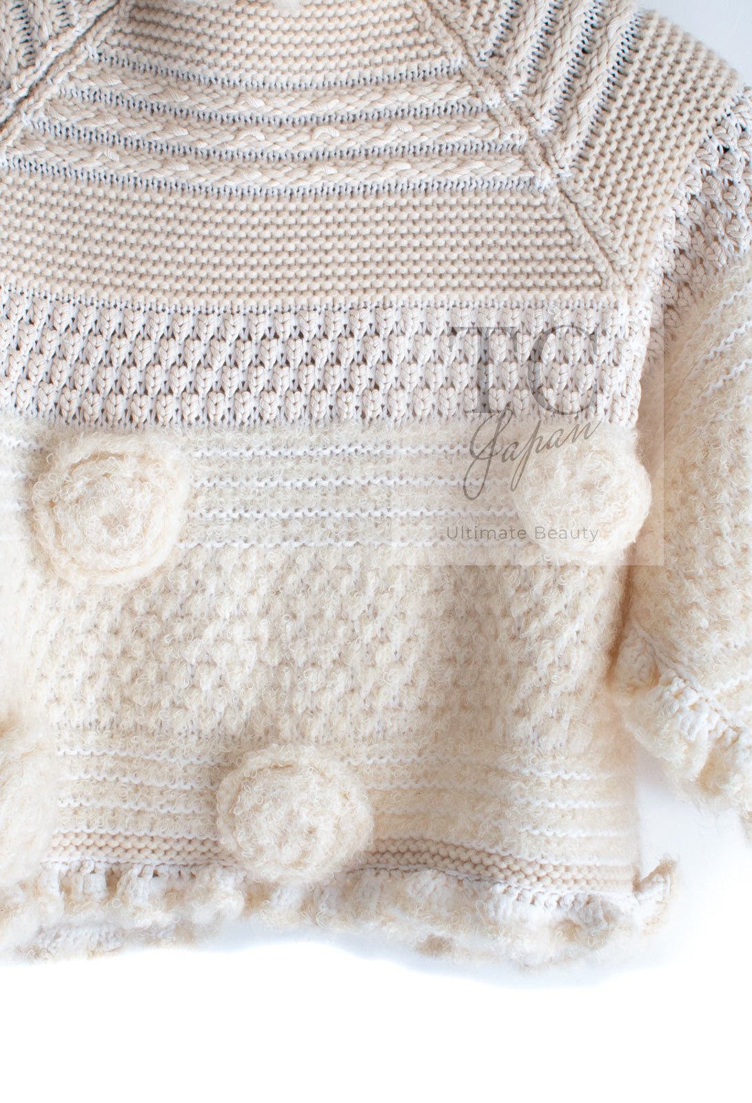 CHANEL 06A Ivory Creme Cashmere Mohair Cape Cardigan 38 46 48 50 シャネル カシミア モヘア アイボリー クリーム ポンチョ ケープ カーディガン 即発