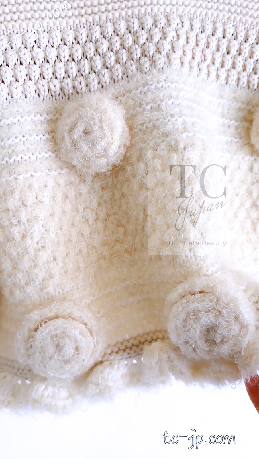 CHANEL 06A Ivory Creme Cashmere Mohair Cape Cardigan 38 46 48 50 シャネル カシミア モヘア アイボリー クリーム ポンチョ ケープ カーディガン 即発