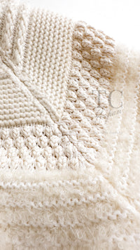 CHANEL 06A Ivory Creme Cashmere Mohair Cape Cardigan 38 46 48 50 シャネル カシミア モヘア アイボリー クリーム ポンチョ ケープ カーディガン 即発