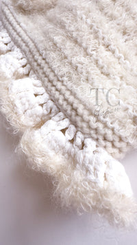 CHANEL 06A Ivory Creme Cashmere Mohair Cape Cardigan 38 46 48 50 シャネル カシミア モヘア アイボリー クリーム ポンチョ ケープ カーディガン 即発
