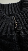 CHANEL 09A Black Quilted Wool Jacket Cardigan Blouson 38 シャネル ブラック キルト ウール ジャケット カーディガン ブルゾン 即発