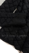 CHANEL 09A Black Quilted Wool Jacket Cardigan Blouson 38 シャネル ブラック キルト ウール ジャケット カーディガン ブルゾン 即発