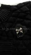 CHANEL 09A Black Quilted Wool Jacket Cardigan Blouson 38 シャネル ブラック キルト ウール ジャケット カーディガン ブルゾン 即発