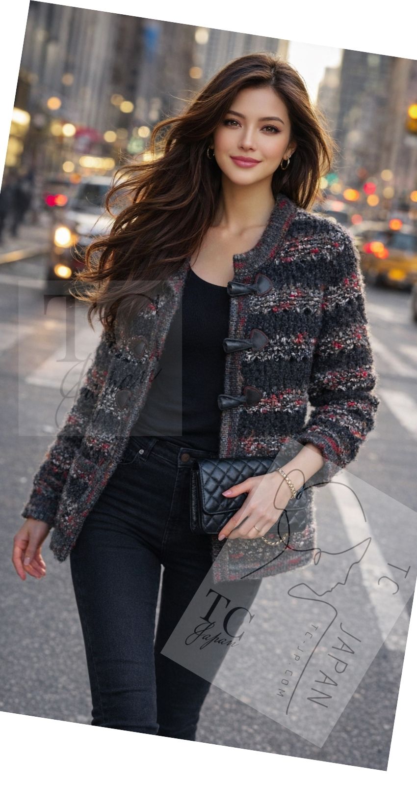 CHANEL 11A Charcoal Red Wool Cashmere Alpaca Knit Cardigan 36 38 シャネル チャコール レッド ウール カシミア アルパカ カーディガン 即発