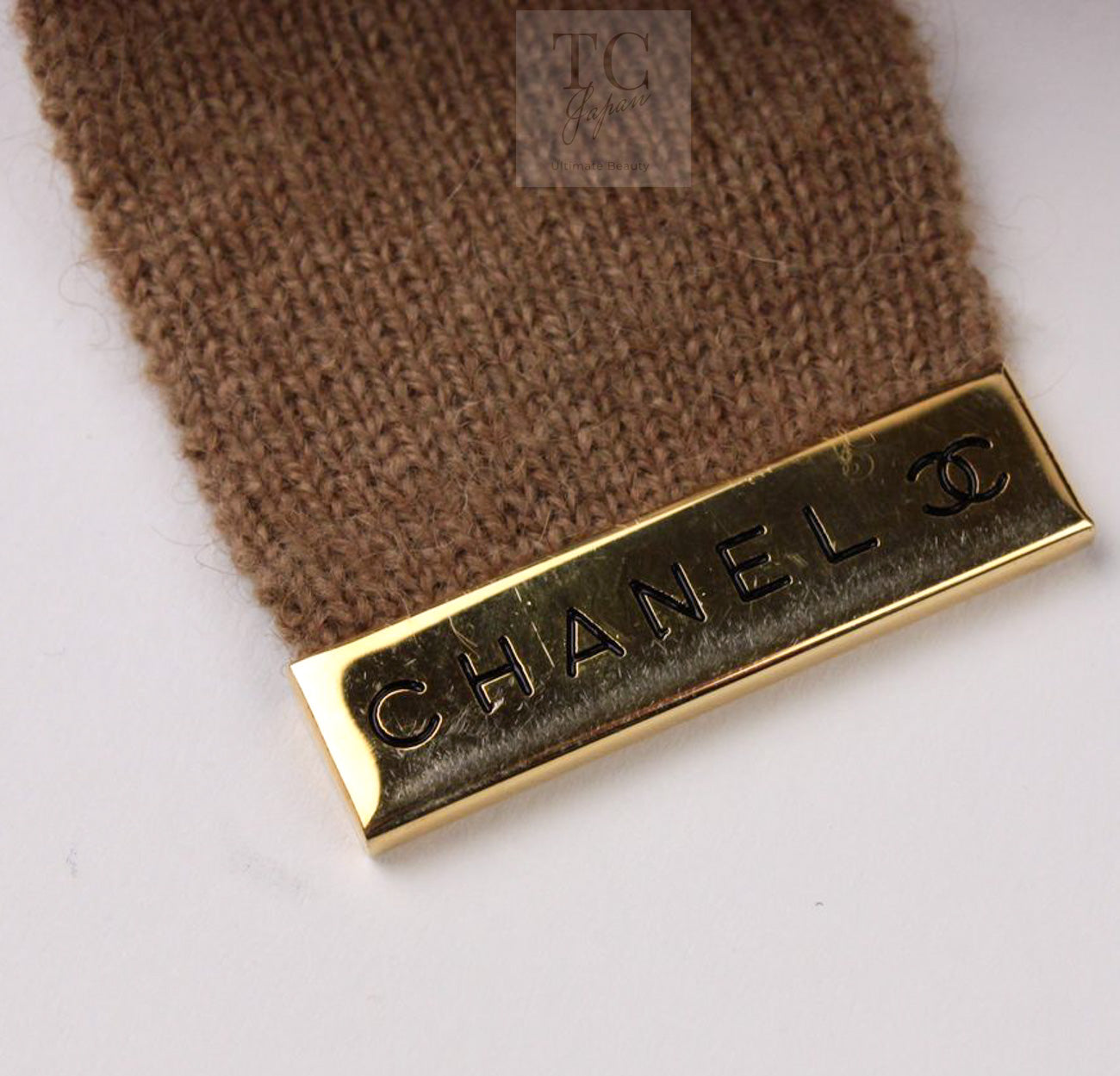 CHANEL 89A Brown Camel Hair CC Gold Button Knit Cardigan 38 40 シャネル キャメル ベージュ CC ゴールド ココボタン ニット カーディガン 即発