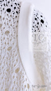 CHANEL 12S White Cotton Eye-let V-Neck Knit Cardigan 38 シャネル ホワイト コットン アイレット Vネック ニット カーディガン 即発