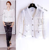 CHANEL 12S White Cotton Eye-let V-Neck Knit Cardigan 38 シャネル ホワイト コットン アイレット Vネック ニット カーディガン 即発