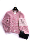 CHANEL 15S Red Stripe Knit Cardigan 42 シャネル レッド ストライプ ニット カーディガン 即発