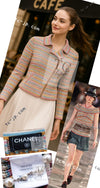 CHANEL 17C Marigold Creme Cotton Knit Biker Jacket Cardigan 38 シャネル マリゴールド クリーム コットン ニット ライダース ジャケット カーディガン 即発
