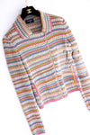 CHANEL 17C Marigold Creme Cotton Knit Biker Jacket Cardigan 38 シャネル マリゴールド クリーム コットン ニット ライダース ジャケット カーディガン 即発