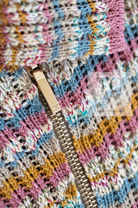 CHANEL 17C Marigold Creme Cotton Knit Biker Jacket Cardigan 38 シャネル マリゴールド クリーム コットン ニット ライダース ジャケット カーディガン 即発