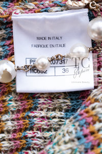 CHANEL 17C Marigold Creme Cotton Knit Biker Jacket Cardigan 38 シャネル マリゴールド クリーム コットン ニット ライダース ジャケット カーディガン 即発