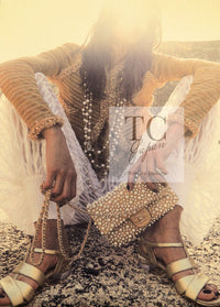 CHANEL 15C Navy Gold Metallic Pearl Trim Cardigan & Vest 38 シャネル ネイビー ゴールド メタリック パール トリミング カーディガン & ベスト 即発