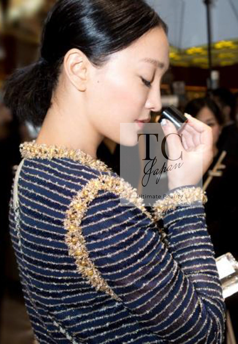 CHANEL 15C Navy Gold Metallic Pearl Trim Cardigan & Vest 38 シャネル ネイビー ゴールド メタリック パール トリミング カーディガン & ベスト 即発