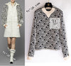 CHANEL 19N Black Ivory Logo Knit Tops Sweater 34 シャネル ブラック アイボリー ロゴ ニット トップス スウェット セーター 即発