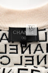 CHANEL 19N Black Ivory Logo Knit Tops Sweater 34 シャネル ブラック アイボリー ロゴ ニット トップス スウェット セーター 即発