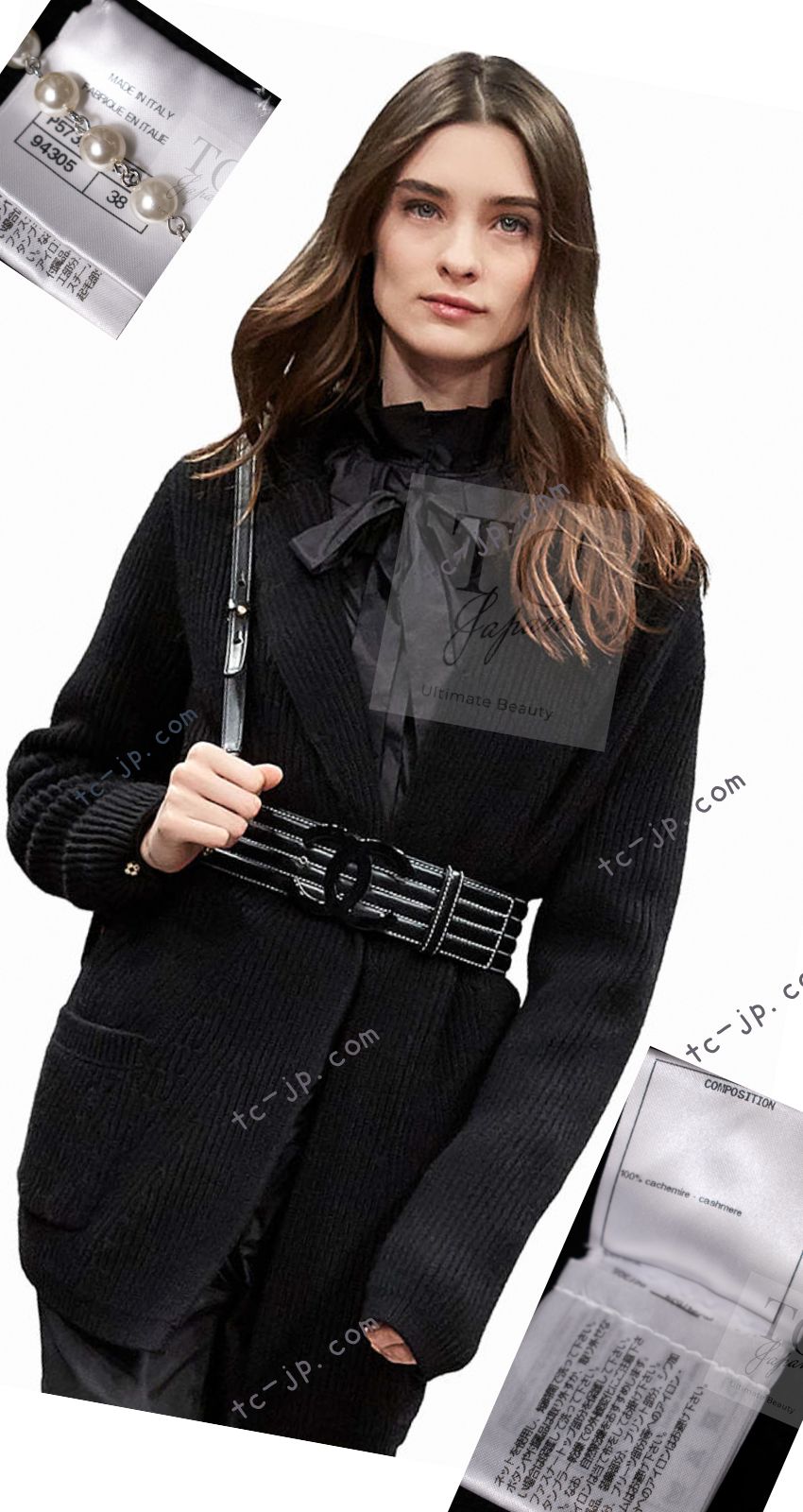 シャネル　カーディガン　レース　ブラック　ニット　カシミヤ CHANEL - 極美品 シャネル CHANEL カーディガン P57340 ニット