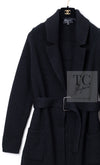 CHANEL 17B Black Gabrielle Coco Cashmere Coat Long Cardigan 38 40 シャネル ブラック ガブリエル ココ カシミア コート ロング カーディガン 即発