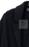 CHANEL 17B Black Gabrielle Coco Cashmere Coat Long Cardigan 38 40 シャネル ブラック ガブリエル ココ カシミア コート ロング カーディガン 即発