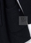 CHANEL 17B Black Gabrielle Coco Cashmere Coat Long Cardigan 38 40 シャネル ブラック ガブリエル ココ カシミア コート ロング カーディガン 即発