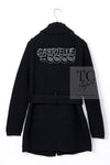 CHANEL 17B Black Gabrielle Coco Cashmere Coat Long Cardigan 38 40 シャネル ブラック ガブリエル ココ カシミア コート ロング カーディガン 即発