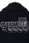 CHANEL 17B Black Gabrielle Coco Cashmere Coat Long Cardigan 38 40 シャネル ブラック ガブリエル ココ カシミア コート ロング カーディガン 即発