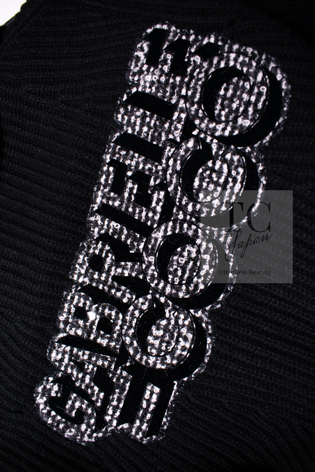 CHANEL 17B Black Gabrielle Coco Cashmere Coat Long Cardigan 38 40 シャネル ブラック ガブリエル ココ カシミア コート ロング カーディガン 即発
