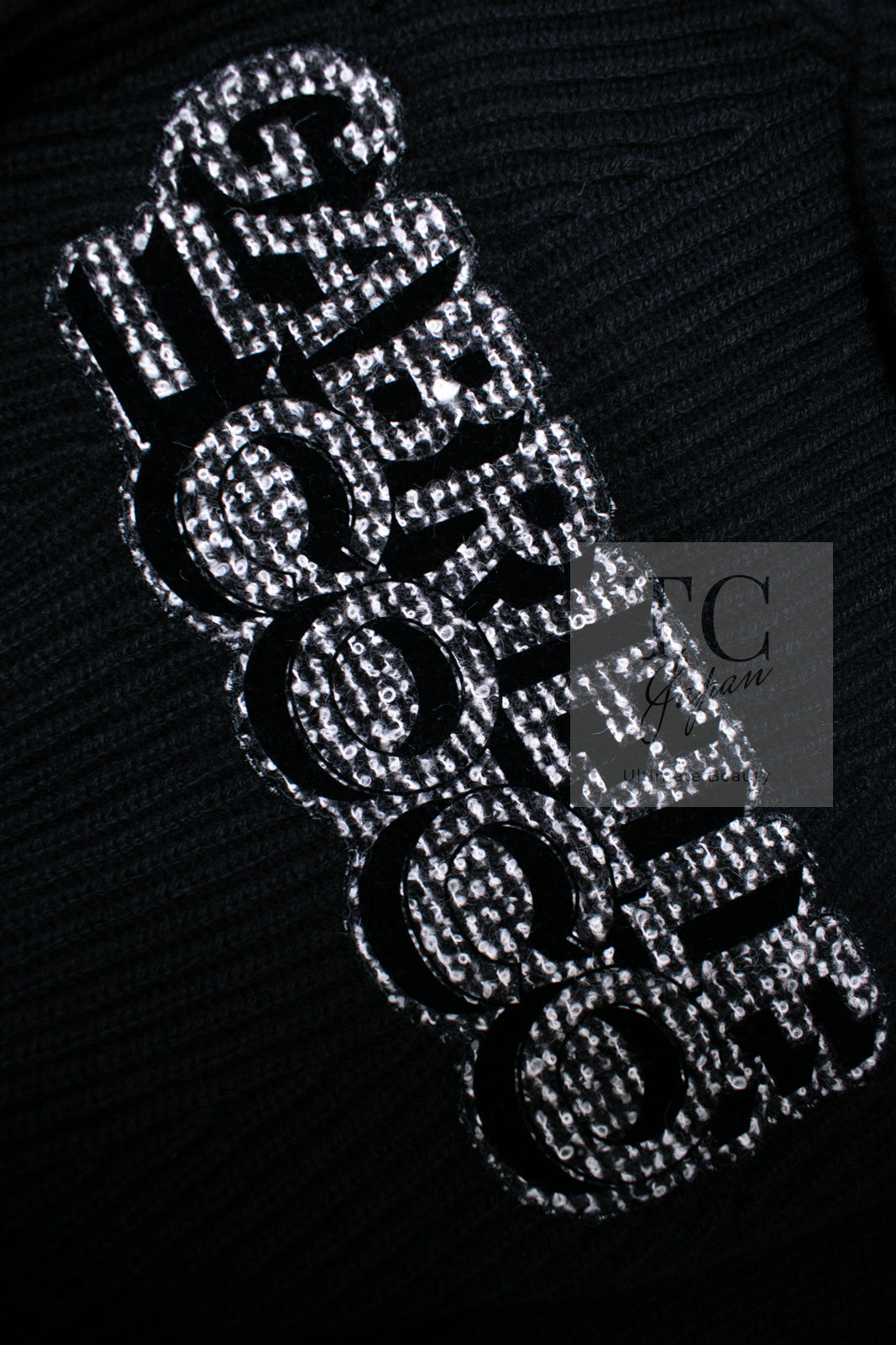 CHANEL 17B Black Gabrielle Coco Cashmere Coat Long Cardigan 38 40 シャネル ブラック ガブリエル ココ カシミア コート ロング カーディガン 即発